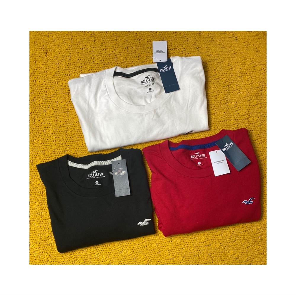 HOLLISTER 3-SHIRTS COTTON SIZE:L,M
